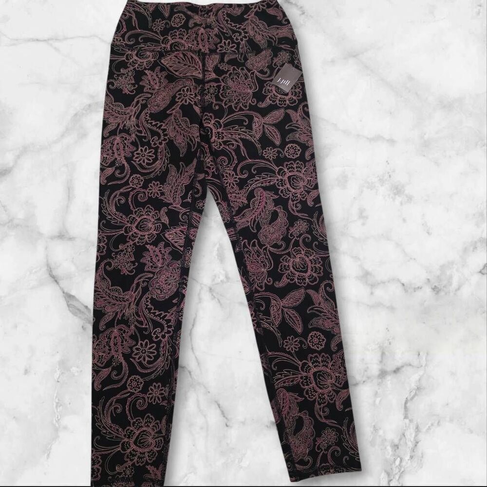 J Jill Paisley Print Fit Leggings Size XS